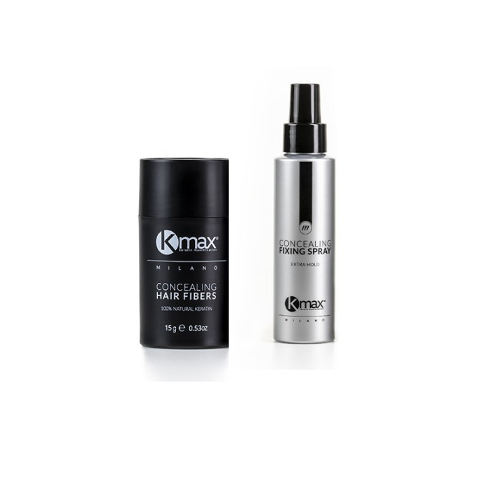 Kmax 10g - Zagęszczanie Włosów + Lakier do utrwalania mikrowłókien