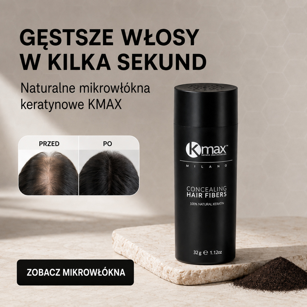 Gęstsze włosy w kilka sekund