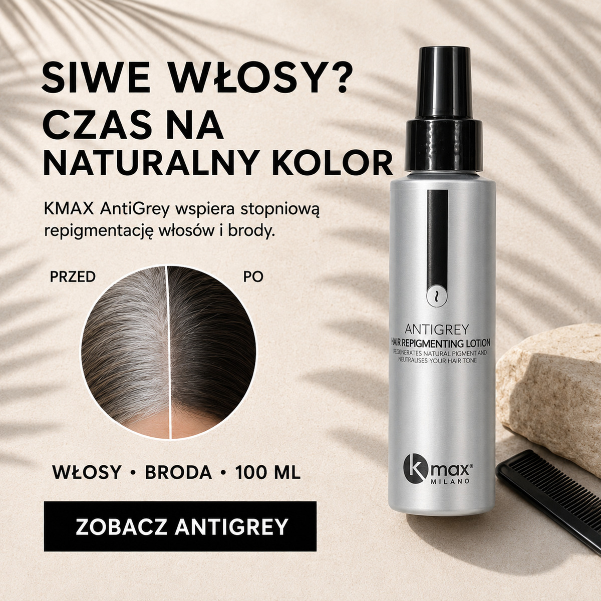 Siwe włosy