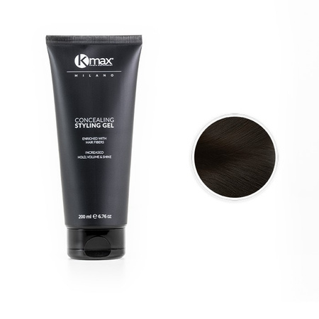 Kmax Żel Zagęszczający Włosy z Mikrowłóknami do Włosów + Maskujący Siwe Włosy 200ml
