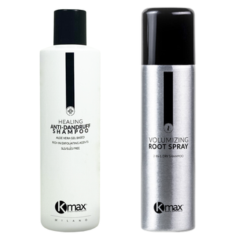 Kmax Zestaw Przeciwłupieżowy i Objętość – Szampon 250ml + Suchy Szampon 150ml