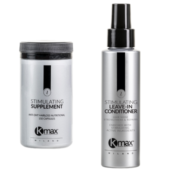 Kmax Zestaw Anti-DHT – Odżywka Stymulująca 2w1 100ml + Suplement 150 kapsułek