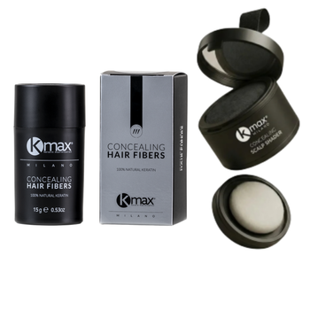 KMAX Zestaw Make-Up Kit – Mikrowłókna do Włosów 15g + Mini Scalp Shader 4g